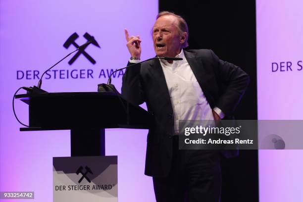 Claus Theo Gaertner speaks during the Steiger Award at Zeche Hansemann on March 17, 2018 in Dortmund, Germany.