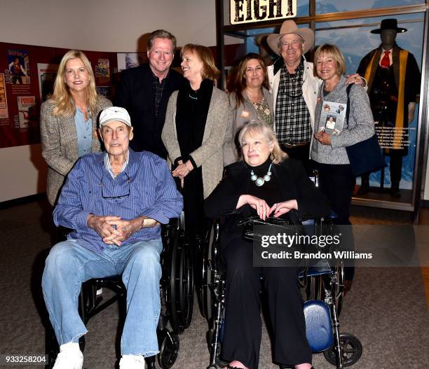 From L-R: Leslie Landon Matthews, Kent McCray, Dean Butler, Katherine Cannon, Susan McCray, Stan Ivar and Pam Roylance attend the signing of...