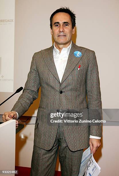 Alessandro Cannavo' attends the 'Non vedo l'ora di battere il cancro' press conference on November 23, 2009 in Milan, Italy.