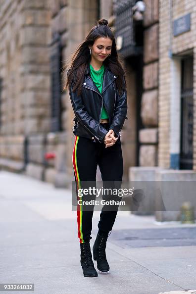 Victoria Justice is seen wearing Alice + Olivia in Gramercy Park on