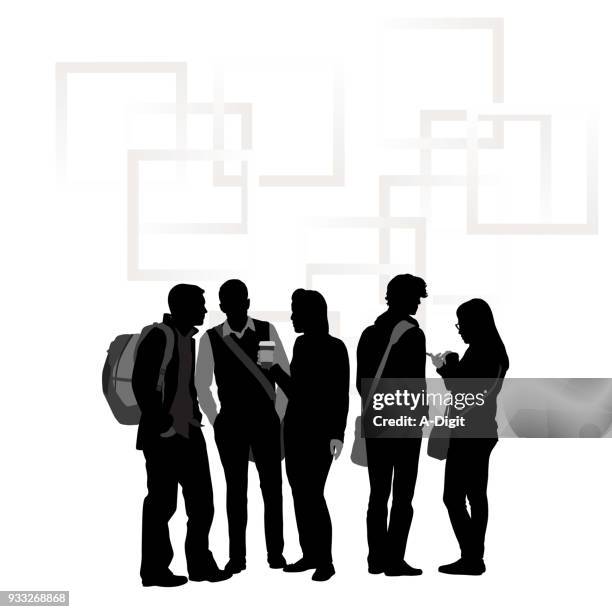 studentengruppen freund - realismus stock-grafiken, -clipart, -cartoons und -symbole