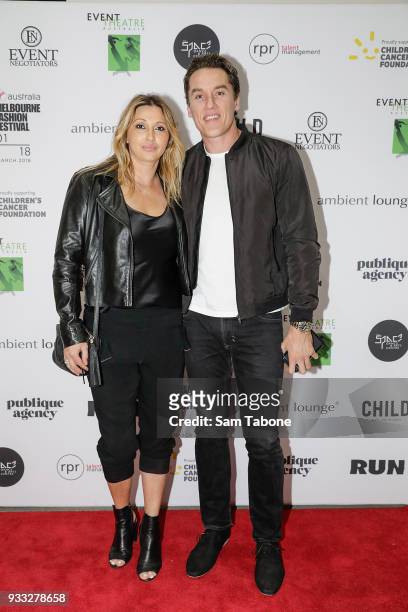 Susie and Anthony Koutoufides arrives ahead of the RUN: Kids Fashion Runway on March 18, 2018 in Melbourne, Australia.