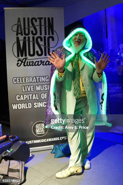 Kevin Russell of Shinyribs poses backstage at AMA 2018 Winners during SXSW at The SXSW Outdoor Stage presented by MGM Resorts on March 17, 2018 in...