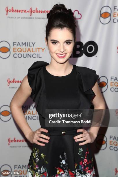 Vanessa Marano attends the Family Equality Council's Annual Impact Awards at The Globe Theatre on March 17, 2018 in Universal City, California.