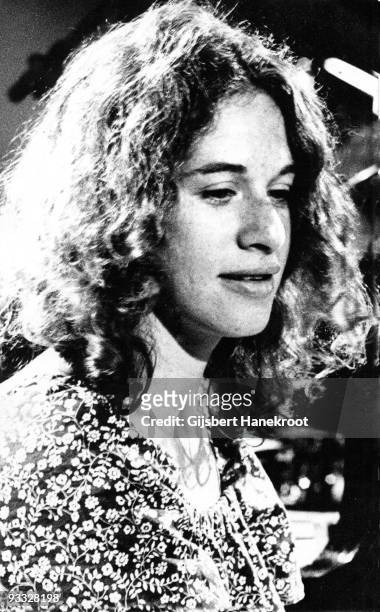 Carole King performs at BBC TV studios in London in 1970