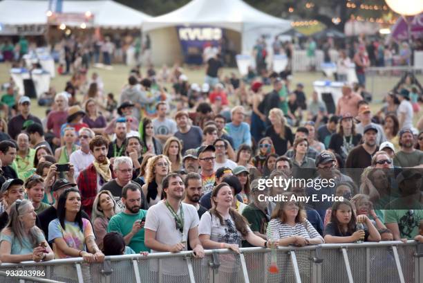 Festival goers attend AMA 2018 Winners during SXSW at The SXSW Outdoor Stage presented by MGM Resorts on March 17, 2018 in Austin, Texas.