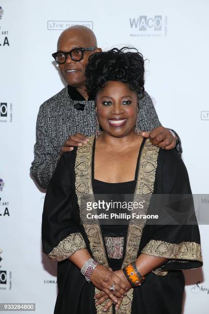 Samuel L. Jackson and LaTanya Richardson attend WACO Theater's 2nd annual Wearable Art Gala on March 17, 2018 in Los Angeles, California.