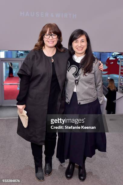 Anne Ellegood and Ruth Estevez attend The CalArts REDCAT Gala Honoring Charles Gaines and Adele Yellin on March 17, 2018 in Los Angeles, California.