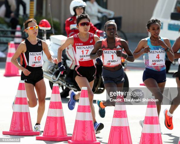 Hanami Sekine of Japan competes in the Nagoya Women's Marathon 2018 on March 11, 2018 in Nagoya, Aichi, Japan.
