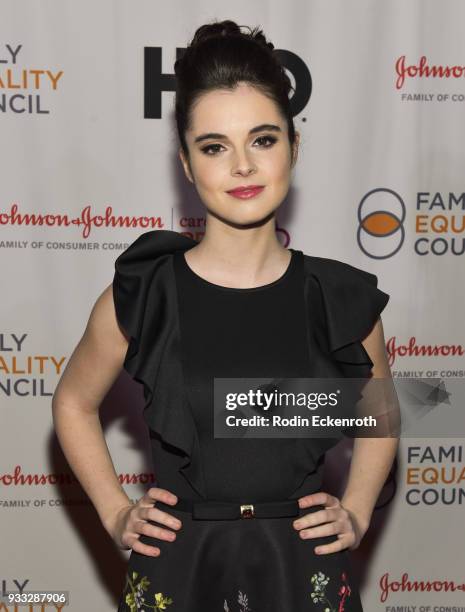 Vanessa Marano attends the Family Equality Council's annual Impact Awards at The Globe Theatre on March 17, 2018 in Universal City, California.