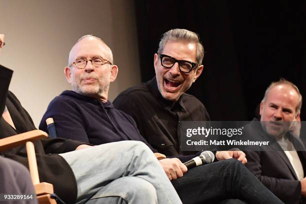 Bob Balaban, Jeff Goldblum, and Jeremy Dawson attend the "Isle of Dogs" Premiere - 2018 SXSW Conference and Festivals at Paramount Theatre on March...