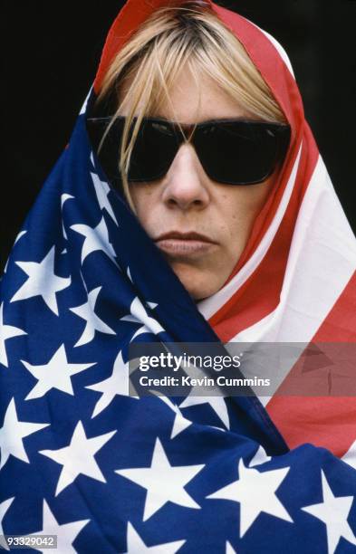 Kim Gordon singer and bassist with American band Sonic Youth in New York City on June 17,1992.