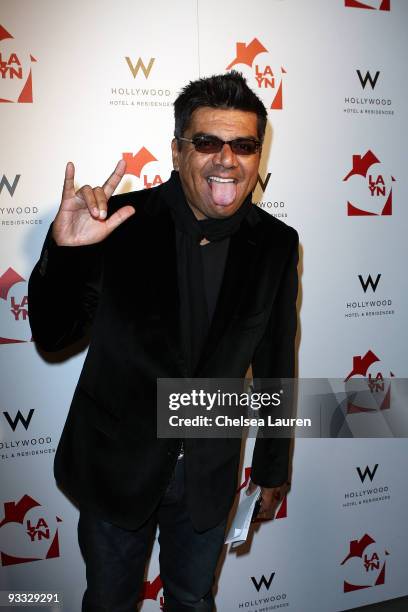 Comedian George Lopez arrives at the Los Angeles Youth Network benefit concerts at Avalon on November 22, 2009 in Hollywood, California.