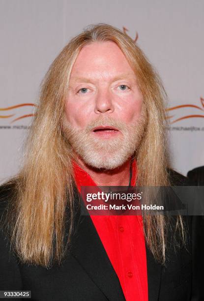 Musician Greg Allman attends the "A Funny Thing Happened on the Way to Cure Parkinson's" benefit at The Waldorf Astoria Hotel on November 21, 2009 in...