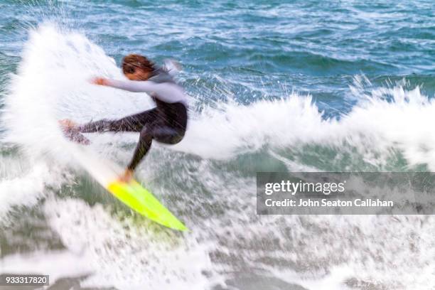 surfing in the mediterranean sea - tunisia surfing one person stock pictures, royalty-free photos & images