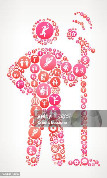 speech  women girl power icons vector background - the sound of change live stock illustrations