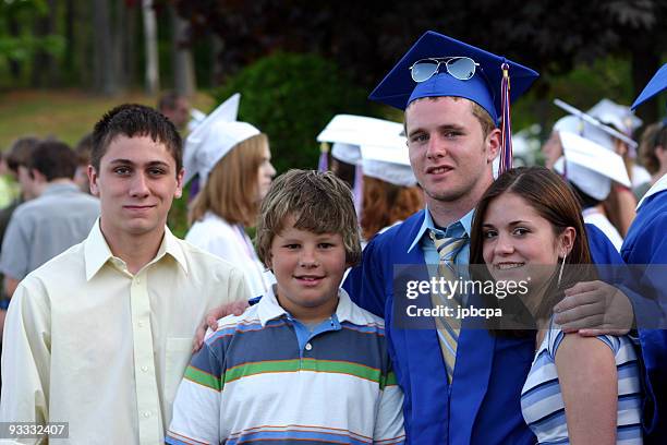 graduation day ii - sibling day stock pictures, royalty-free photos & images