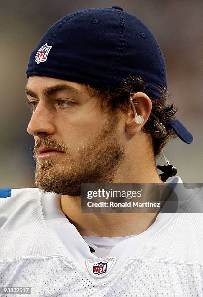 Quarterback Stephen McGee of the Dallas Cowboys at Cowboys Stadium on November 22, 2009 in Arlington, Texas.