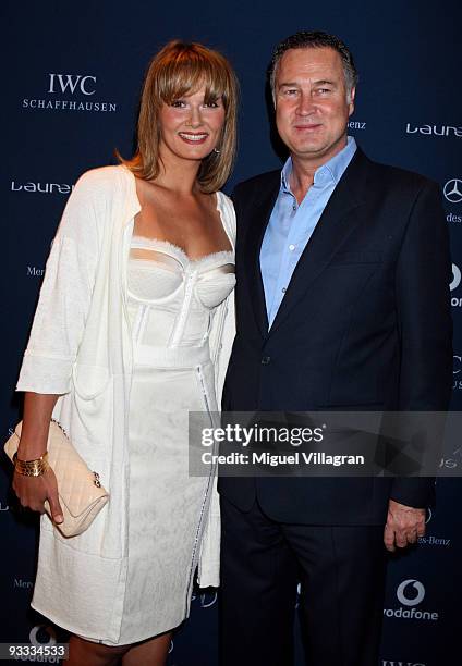 Franziska van Almsick and Juergen B. Harder attend the Laureus Media Award ceremony on November 23, 2009 in Kitzbuhel, Austria.