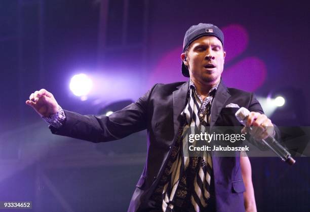 Singer Brian Littrell of the US American boy group Backstreet Boys performs live during a concert at the O2 World on November 23, 2009 in Berlin,...