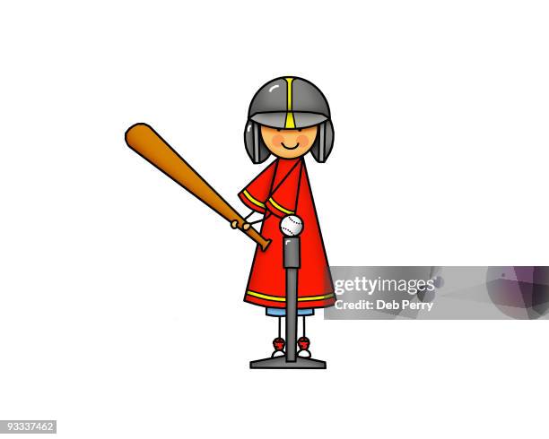 playing t-ball - t ball indoors stock illustrations