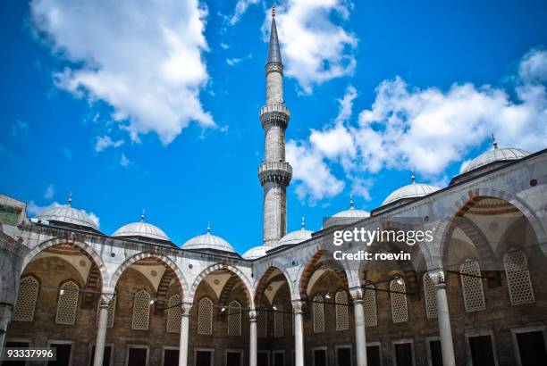 blue minaret - roevin stock pictures, royalty-free photos & images