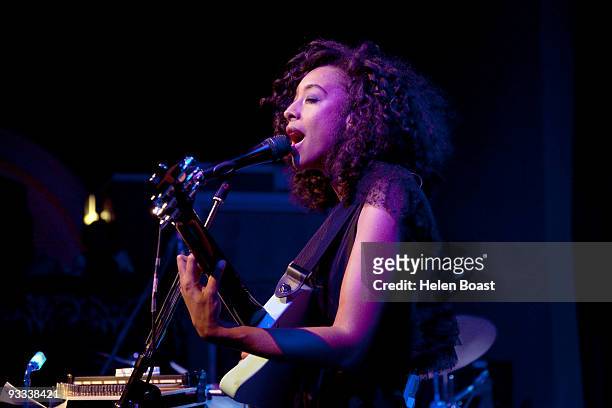 Corinne Bailey Rae performs on stage at The Tabernacle on November 23, 2009 in London, England.