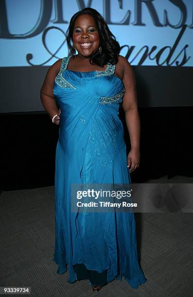 Actress Amber Riley attends the 17th Annual Diversity Awards Gala on November 22, 2009 in Los Angeles, California.