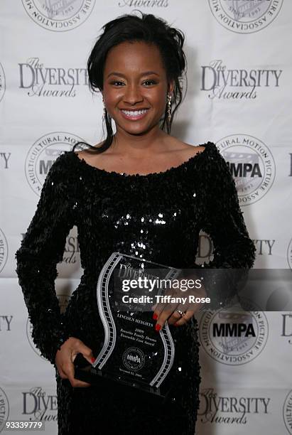 Actress Rhyon Nicole Brown attends the 17th Annual Diversity Awards Gala on November 22, 2009 in Los Angeles, California.