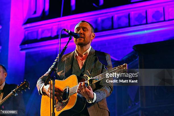 David Gray performs on stage as part of Mencap's Little Voice Sessions at the Union Chapel on November 23, 2009 in London, England.