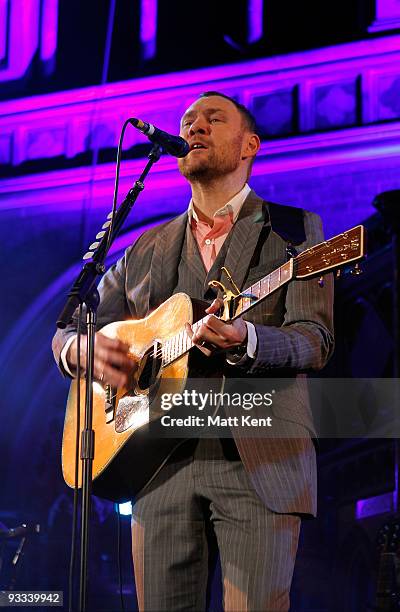 David Gray performs on stage as part of Mencap's Little Voice Sessions at the Union Chapel on November 23, 2009 in London, England.