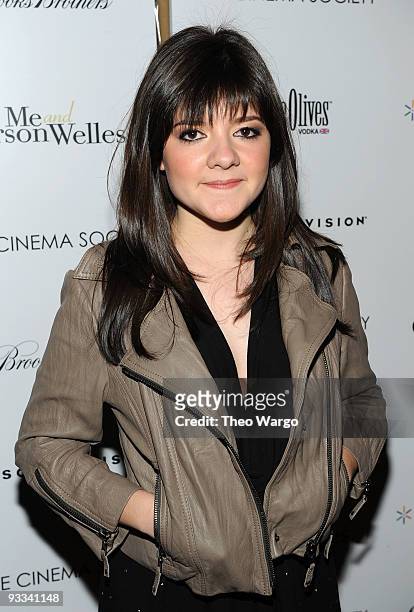 Actress Madeleine Martin attends a screening of "Me And Orson Welles" hosted by the Cinema Society, Screenvision and Brooks Brothers at Clearview...