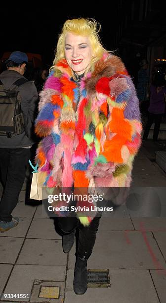 Pam Hogg attend Stella McCartney Boutique Christmas Lights switch on November 23, 2009 in London, England.