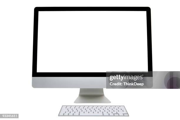 stylish desktop computer - computer keyboard isolated stock pictures, royalty-free photos & images