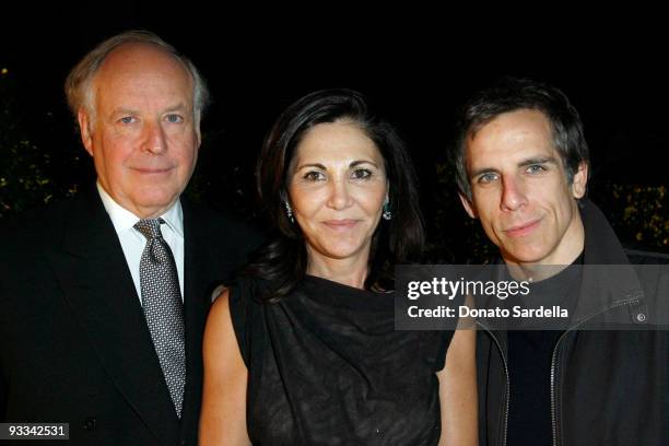 Nicola Bulgari, Beatrice Bulgari and actor Ben Stiller celebrate BVLGARI 125th Anniversary party held at Sunset Tower on November 19, 2009 in West...