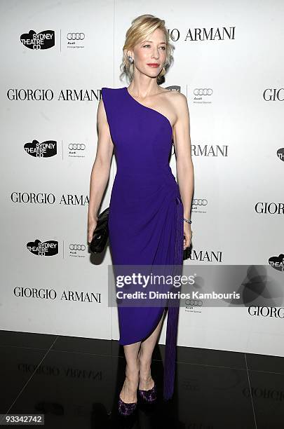 Actress Cate Blanchett attends a welcome dinner for the Sydney Theatre Company at Armani Ristorante on November 23, 2009 in New York City.