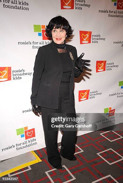 Dancer/actress Chita Rivera attends Rosie's Broadway Extravaganza at the Palace Theatre on November 23, 2009 in New York City.