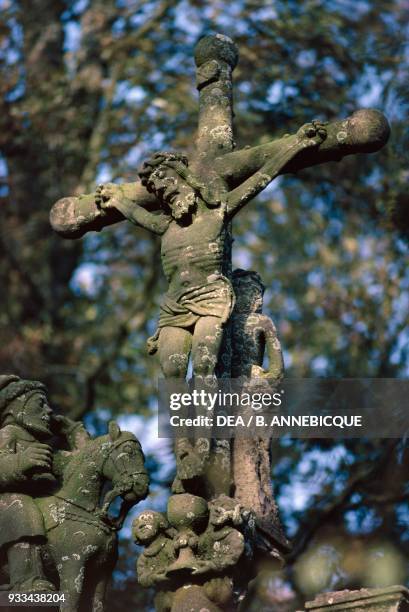 Jesus on the cross, Calvary at Plougastel-Daoulas, 1602-1604, Brittany. France, 17th century.