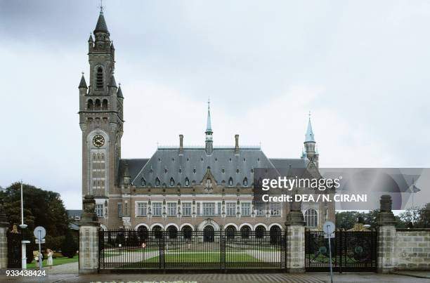 Vredespaleis Peace Palace, seat of the International Court of Justice , The Hague, South Holland, Netherlands.