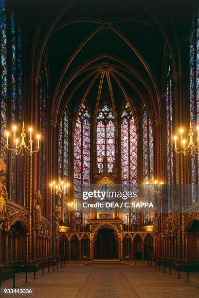 Altar-reliquary in the upper chapel, Sainte-Chapelle, 1246-1248, Paris, France, 13th century.