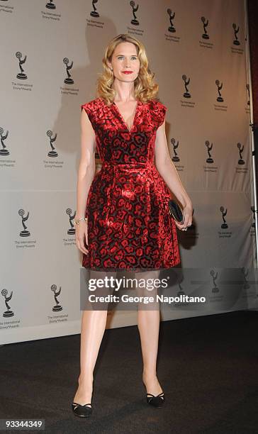 Actress Stephanie March attend the 37th International Emmy Awards gala at the New York Hilton and Towers on November 23, 2009 in New York City.