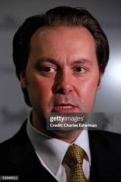 Actor Christian McKay attends a screening of "Me And Orson Welles" hosted by the Cinema Society, Screenvision and Brooks Brothers at Clearview...