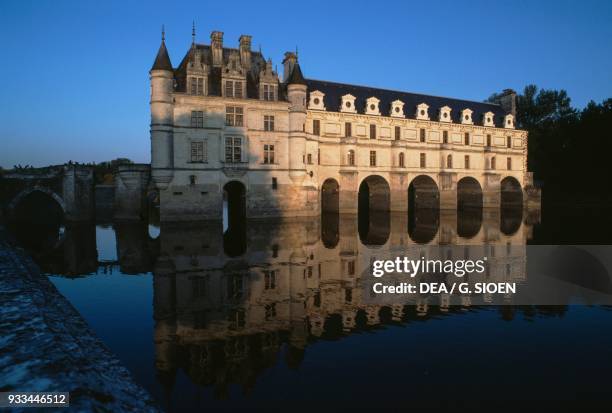 Chateau de Chenonceau, on the Cher River, near Chenonceaux, Loire Valley , Centre-Val de Loire. France, 16th century.