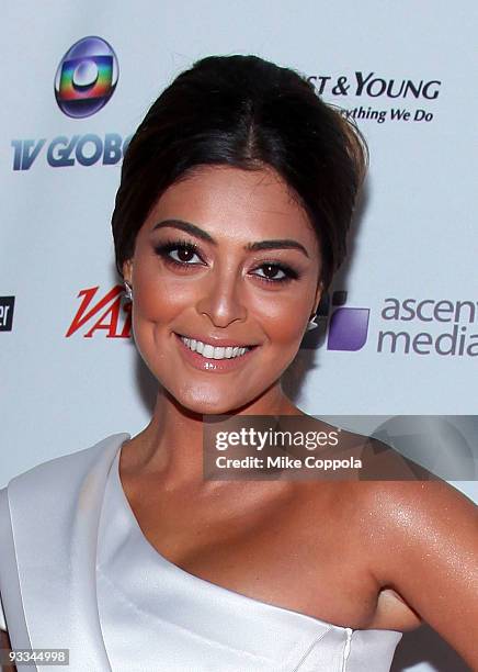 Model and actress Juliana Paes attends the 37th International Emmy Awards gala at the New York Hilton and Towers on November 23, 2009 in New York...