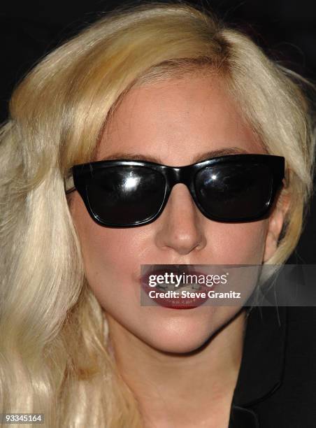 Singer Lady Gaga appears at In-Store Appearance at Best Buy on November 23, 2009 in Los Angeles, California.