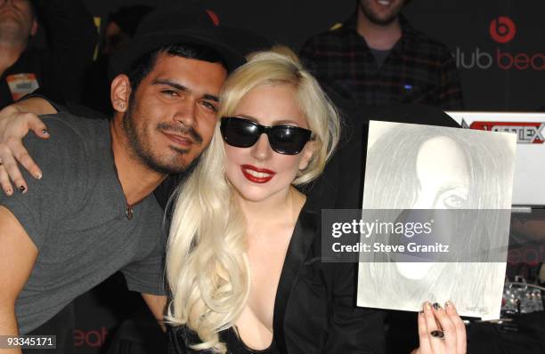 Singer Lady Gaga appears at In-Store Appearance at Best Buy on November 23, 2009 in Los Angeles, California.