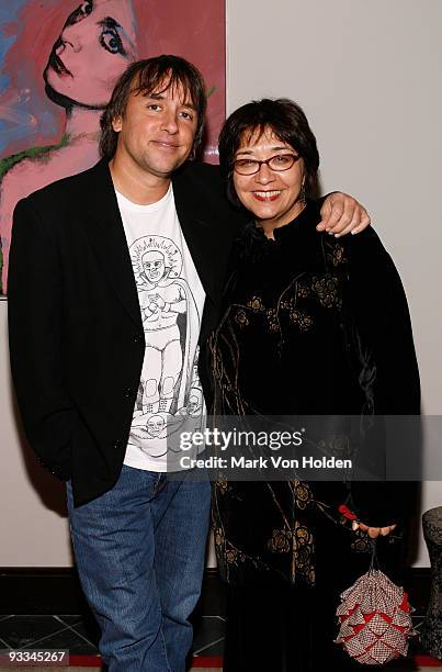 Richard Linklater and Ann Carly attend the after party for The Cinema Society with Screenvision & Brooks Brothers screening of "Me And Orson Welles"...