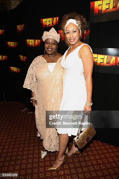 Lillias White and Tamara Tunie attend the opening night party for "Fela!" on Broadway at the Gotham Hall on November 23, 2009 in New York City.