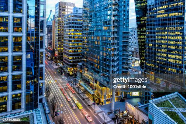 skyscraper at vancouver - downtown vancouver stock pictures, royalty-free photos & images