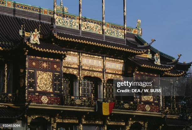 Chinese pavilion, park of the Royal Palace of Laeken, Brussels, Belgium.